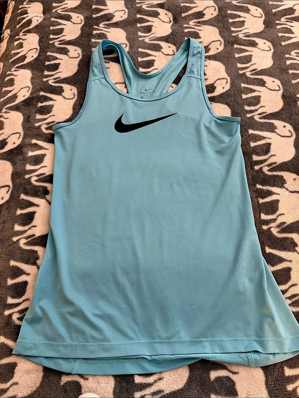 Nike Elastika Dri-FIT Tank Top Athletic Blue Small